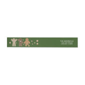 Gingerbrood Mannen Holiday Wraparound Adres Etiket (Individueel)