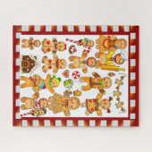 Gingerbrood Mannen Jigzaag Puzzle Legpuzzel (Horizontaal)
