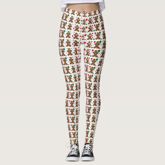 Gingerbrood Mannen Leggings (Voorkant)