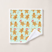 Gingerbrood Mannen Patroon Bad Handdoek (Wasdoekje)