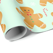Gingerbrood Mannen Patroon Cadeaupapier (Rol Hoek)