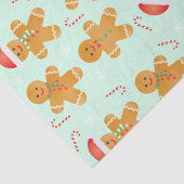 Gingerbrood Mannen Patroon Tissuepapier (Detail)