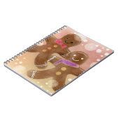 Gingerbrood Mannen Spiral Foto Notitieboek (Linkerzijde)