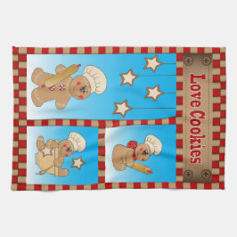 Gingerbrood Manuscakkers houden van koekjes Theedoek