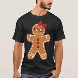 Gingerbrood Meisje kerst Koekkerkoekje Schudleraar T-shirt