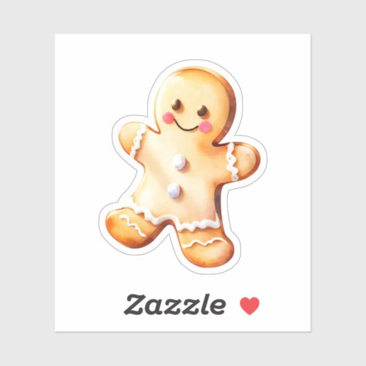 Gingerbrood Meisje Sticker (Vel)