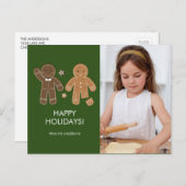 Gingerbrood Men Holiday Foto Briefkaart (Voorkant / Achterkant)