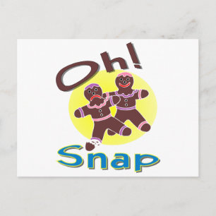 Gingerbrood Men Oh Snap Briefkaart