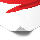 Gingerbrood met een warme chocolade-rood bekertje poster (Hoek)