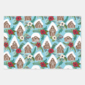 Gingerbrood met kerstflessen inpakpapier vel (Voorkant 2)