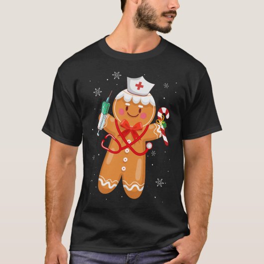 Gingerbrood met kerstkoekjes voor het bakken t-shirt (Voorkant)