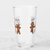 Gingerbrood Mijn been Hurts Humor Beer Glas (Links)