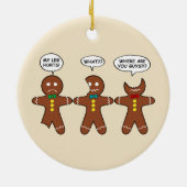 Gingerbrood Mijn been Hurts Humor Keramisch Ornament (Achterkant)