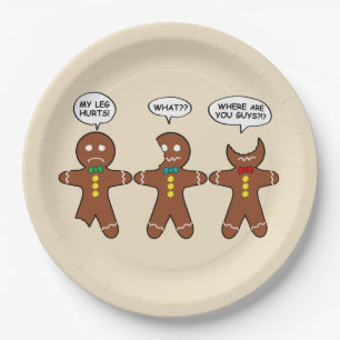 Gingerbrood Mijn been Hurts Humor Papieren Bordje