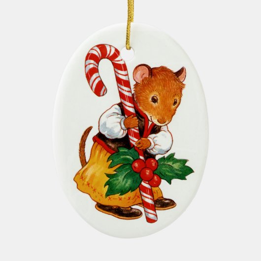 Gingerbrood Mouse Keramisch Ornament (Voorkant)