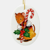 Gingerbrood Mouse Keramisch Ornament (Achterkant)
