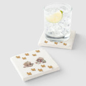 Gingerbrood Onderzetter kerst met marmer (Zijkant)