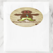 Gingerbrood Ovale Sticker (Tas)