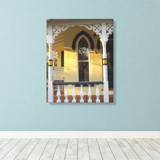 Gingerbrood Porch Glow - Martha's wijntuin Canvas Afdruk (Insitu (Houten vloer))