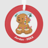 Gingerbrood Puppy Ornament (achterkant)