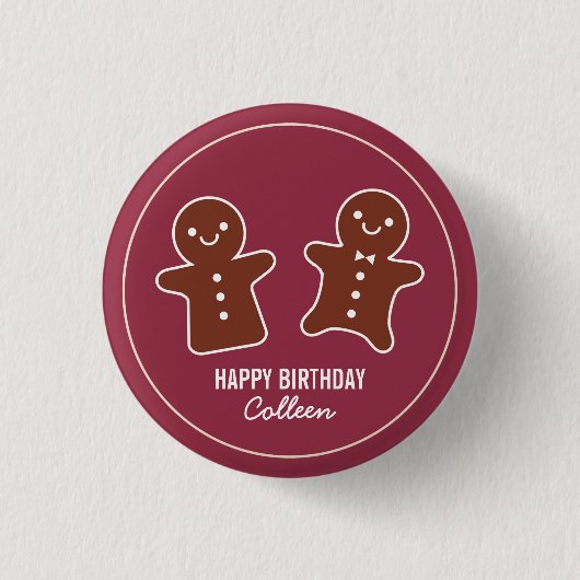 Gingerbrood Ronde Button 3,2 Cm (Voorkant)