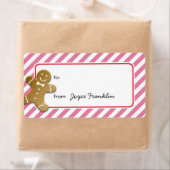 Gingerbrood roze strepen, aangepast aan label met  (Insitu)