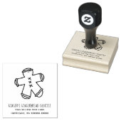 Gingerbrood Rustic Business|Familienaam Adres Rubberstempel (Gestempeld)