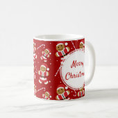 Gingerbrood Santa Candy Cane Pattern | Mok (Voorkant rechts)