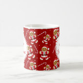 Gingerbrood Santa Candy Cane Pattern | Mok (Center)