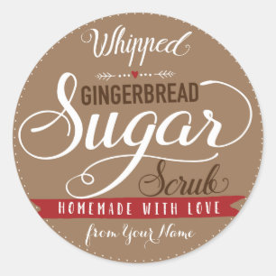 GingerBrood Scrub Labels op maat Mason Jar