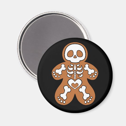 Gingerbrood Skeleton Man Magneet (Voorkant / Achterkant)