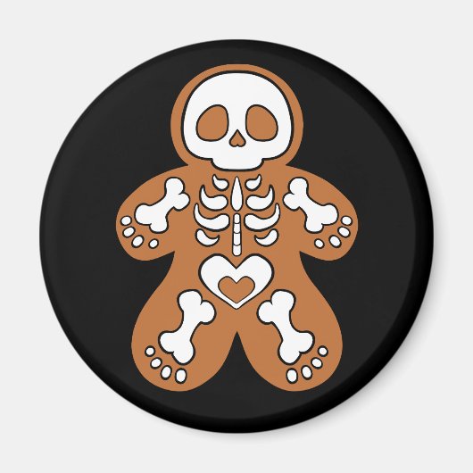 Gingerbrood Skeleton Man Magneet (Voorkant)