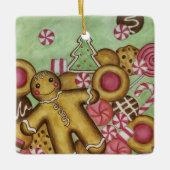 Gingerbrood Snoep Cookie Ornament (Voorkant)