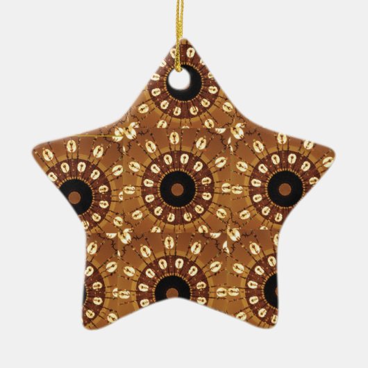 "Gingerbrood" Star-Ornament Keramisch Ornament (Voorkant)