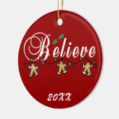Gingerbrood String Believe Keepomwille Ornament (Links)