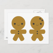 Gingerbrood Sweethearts Briefkaart (Voorkant / Achterkant)