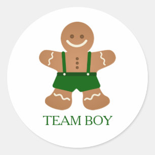 Gingerbrood TEAM BOY Gender onthullen Game Labels