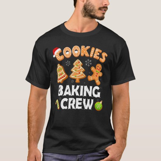 Gingerbrood Team Cookie Baking Crest Sant T-shirt (Voorkant)