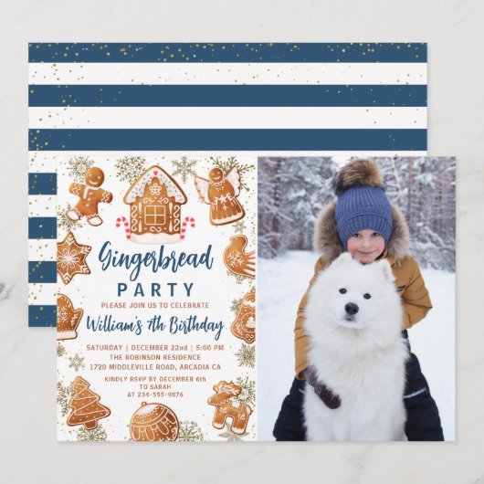 Gingerbrood Versiering Vakdag Foto Kaart (Voorkant / Achterkant)