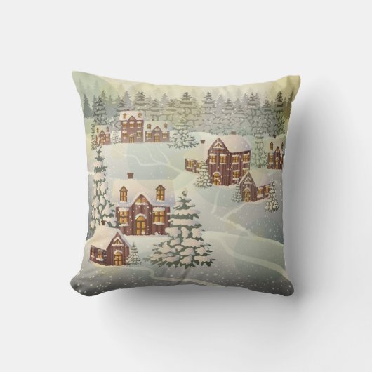 Gingerbrood Village Cushion Kussen (Voorkant)