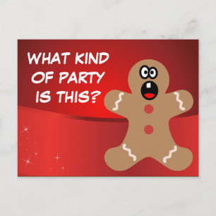 Gingerbrood voor de beste kerstgasten uitnodiging briefkaart