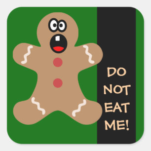 Gingerbrood voor de beste kerstgasten vierkante sticker