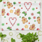 Gingerbrood voor heren en kandycane theedoek (Gevouwen)