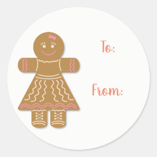 Gingerbrood Vrouw Gift Labels