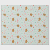 Gingerbrood wenst cadeaupapier (Vlak)