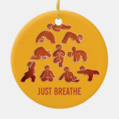 Gingerbrood Yoga Holiday Keramisch Ornament (Achterkant)