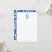 GingerJar Chinoiserie | Monogram B | Note-Kaart Kaart (Voorkant / Achterkant in situ)