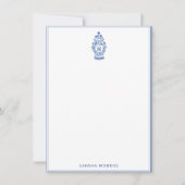 GingerJar Chinoiserie | Monogram M | Note-Kaart Kaart (Voorkant)