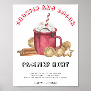 Gingerkoekjes - speen zoekende baby shower spel poster