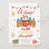 Gingerpain cookie Noël Anniversaire Invitation (Devant / Derrière)